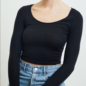 pacsun basics white long sleeve